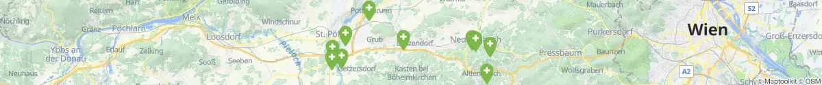 Map view for Pharmacies emergency services nearby Kasten bei Böheimkirchen (Sankt Pölten (Land), Niederösterreich)